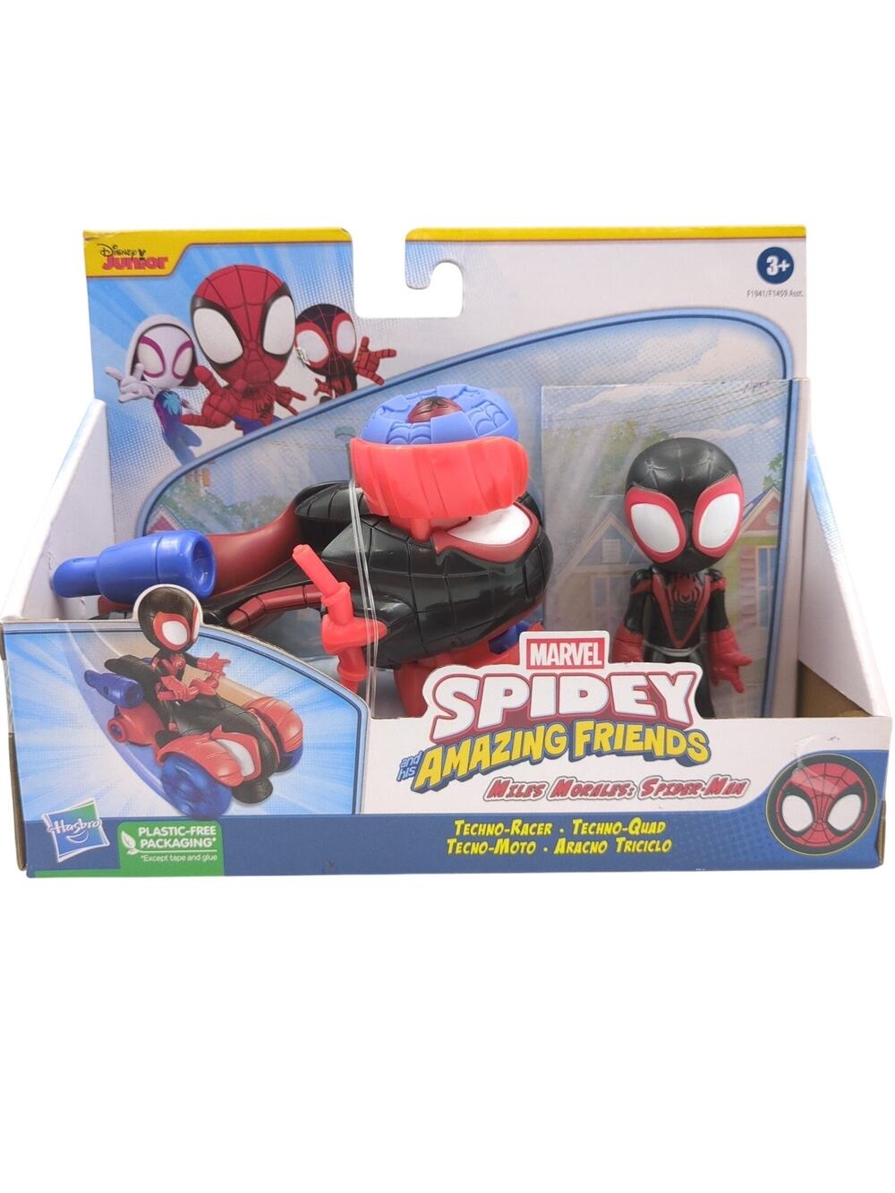 Marvel Spidey and His Amazing Friends Miles Morales Techno-Racer Hasbro NEW